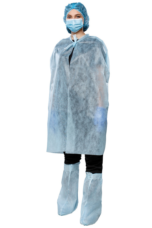 Накидка медична, для відвідувача, спанбонд 30г/м2,нестерильна,одн. використання